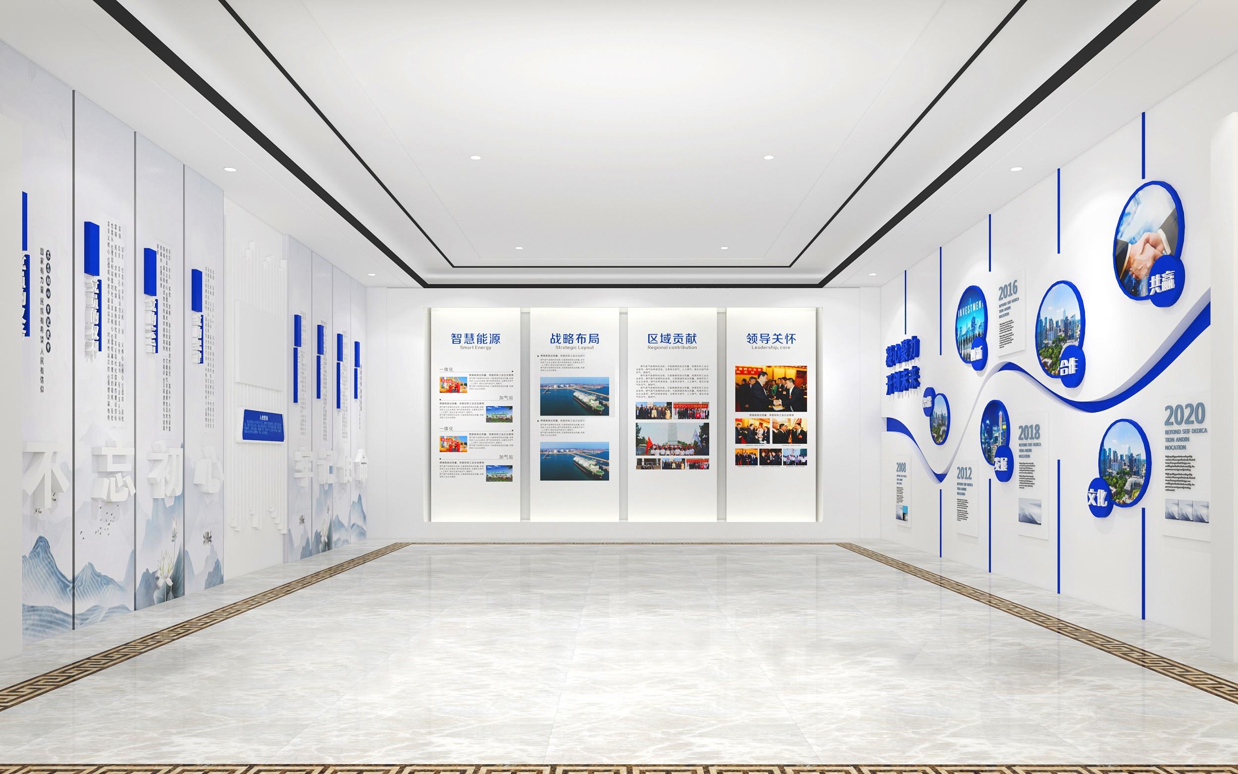 企业文化展厅的空间类型有结构,悬浮,虚拟,开敞空间之分.