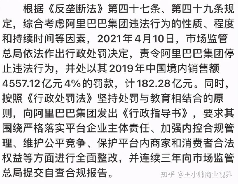 市场监管总局终于对阿里巴巴开出了罚单,并处以182.28亿元罚款.