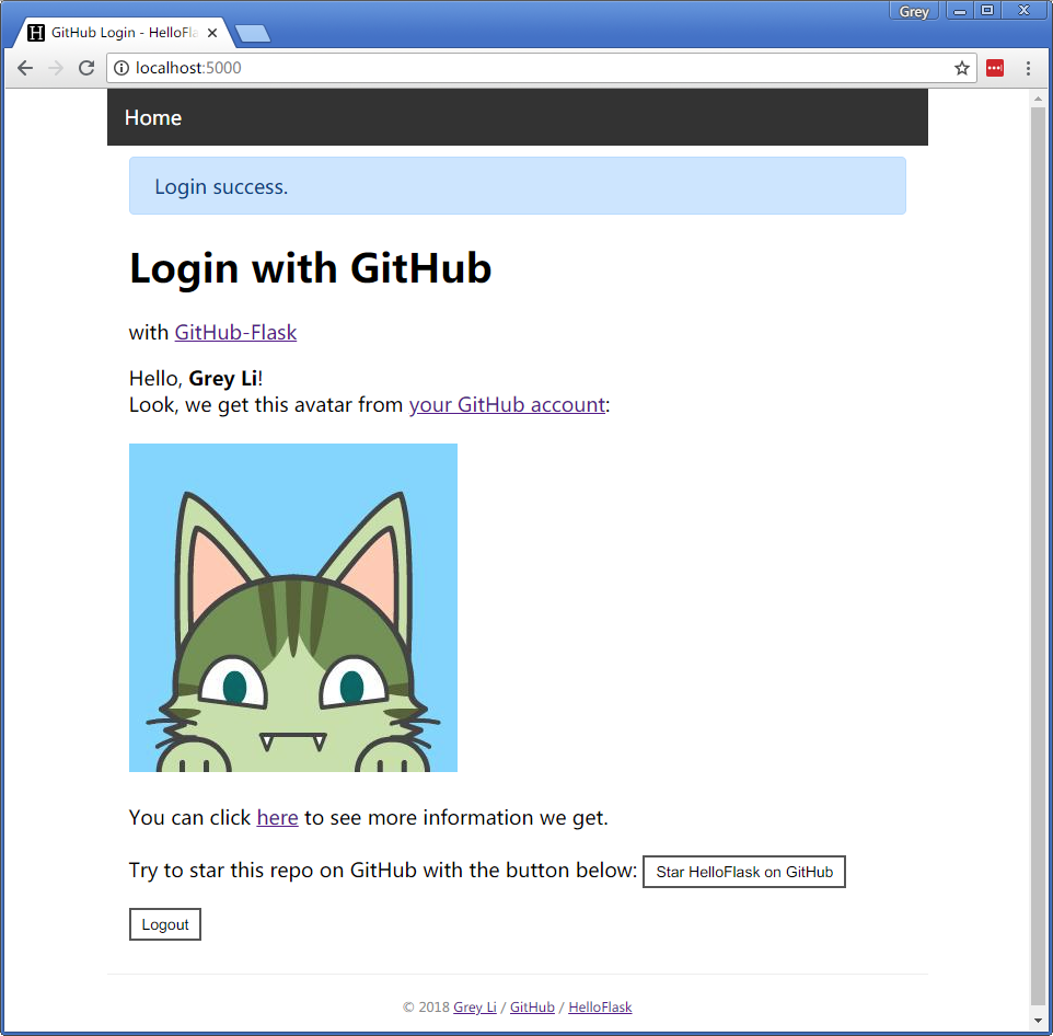 使用GitHub-Flask实现GitHub登录和API交互- 知乎