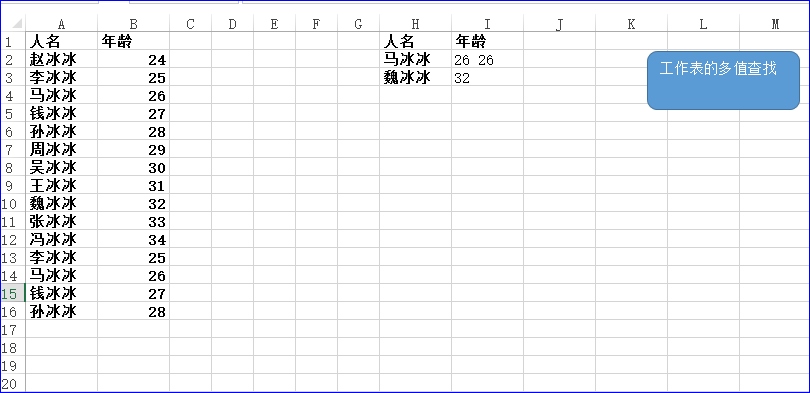 如何在單個工作表中查找某個給定值