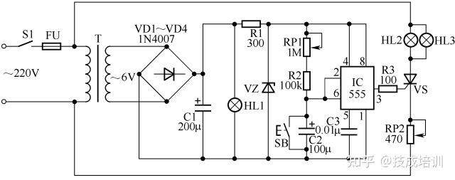 熒光燈節能電子鎮流器電路(之二)33,探照燈,紅外線燈,碘鎢燈,鈉燈接線