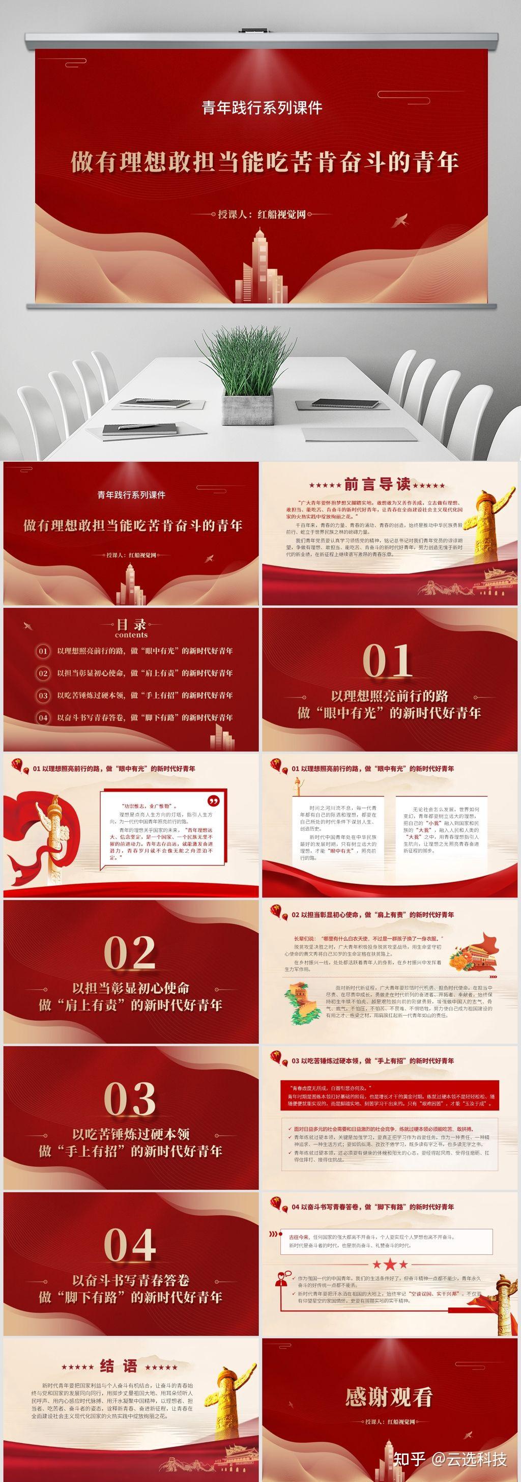 做有理想敢担当能吃苦肯奋斗的新青年主题团课ppt课件 - 知乎