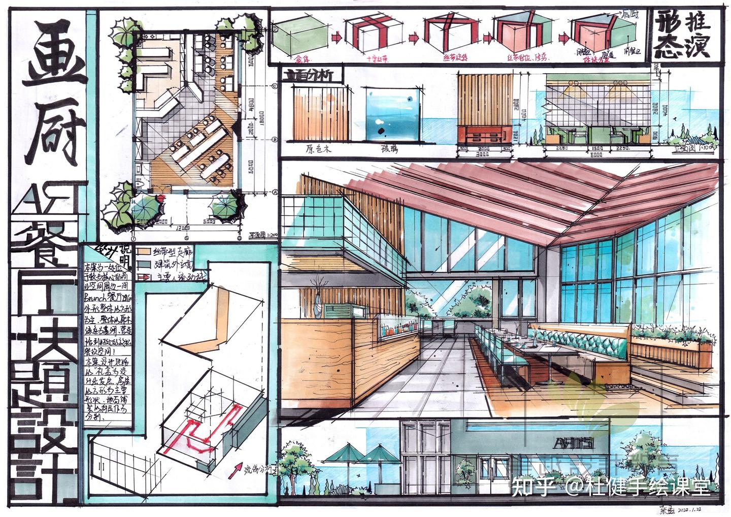 室内考研 |餐饮空间设计 |学生作品 - 知乎