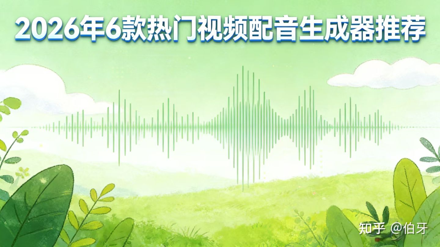 2026实测认证：6款AI视频配音工具深度测评，全场景适配指南 - 知乎