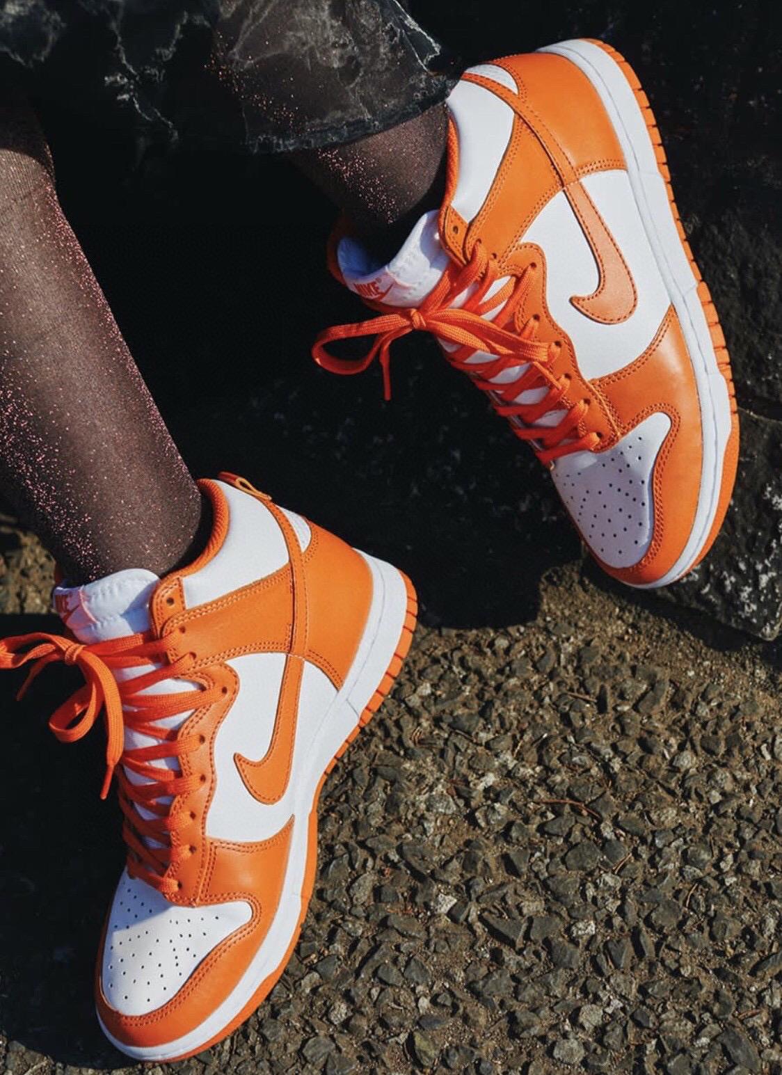 耐克复古白橘nikesbdunkhighsyracuse高帮运动板鞋