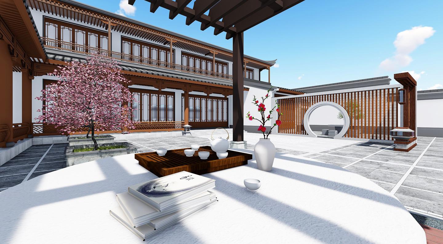 建一栋百看不厌的合院别墅,中式建筑雅致迷人,配上庭院美景更让人惊艳 - 知乎