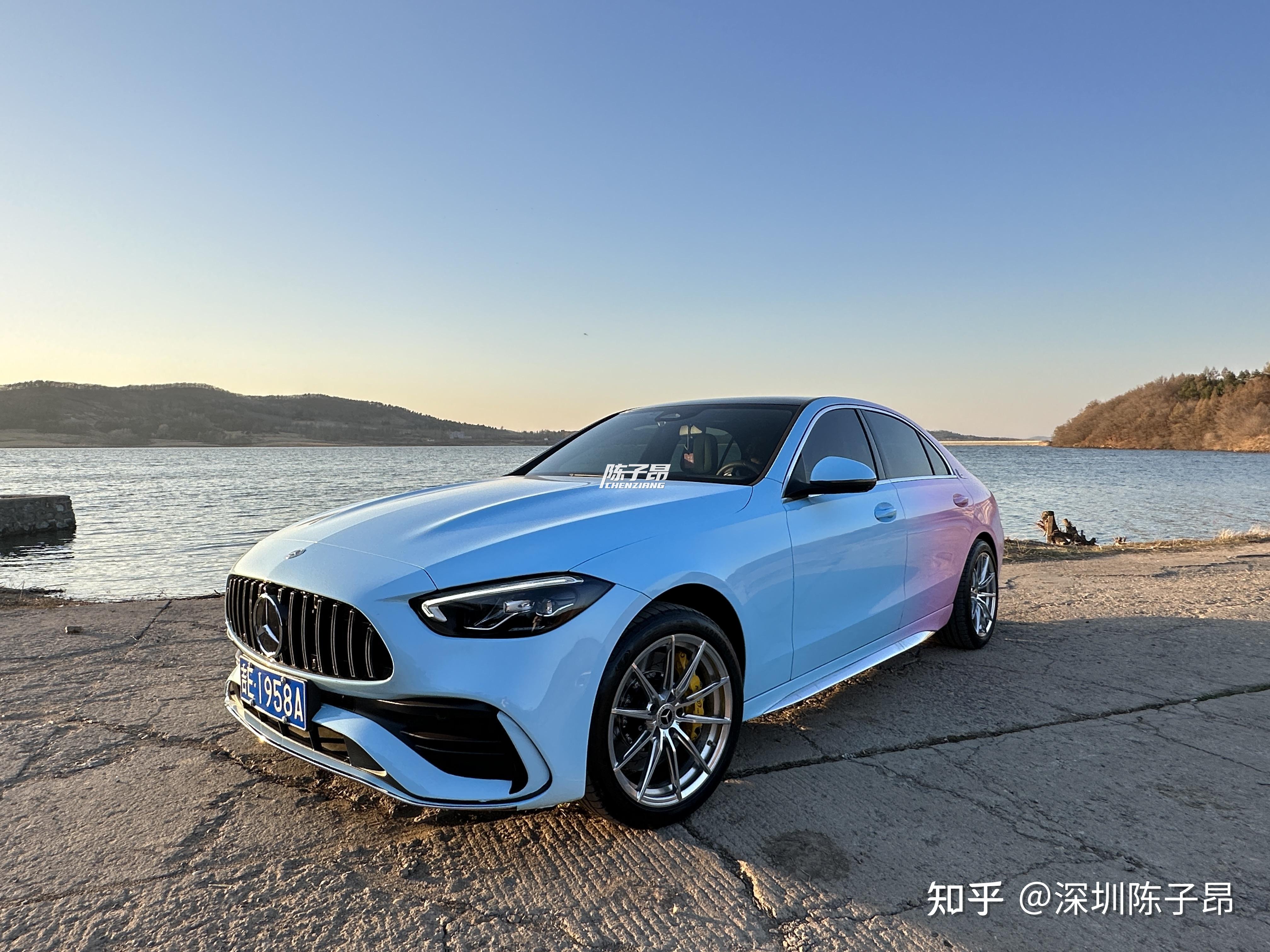 奔驰新c蓝粉渐变改装案例 - 知乎