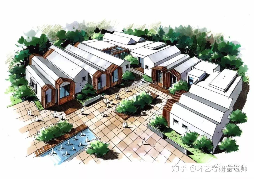 手绘教程 | 最全鸟瞰图手绘集!