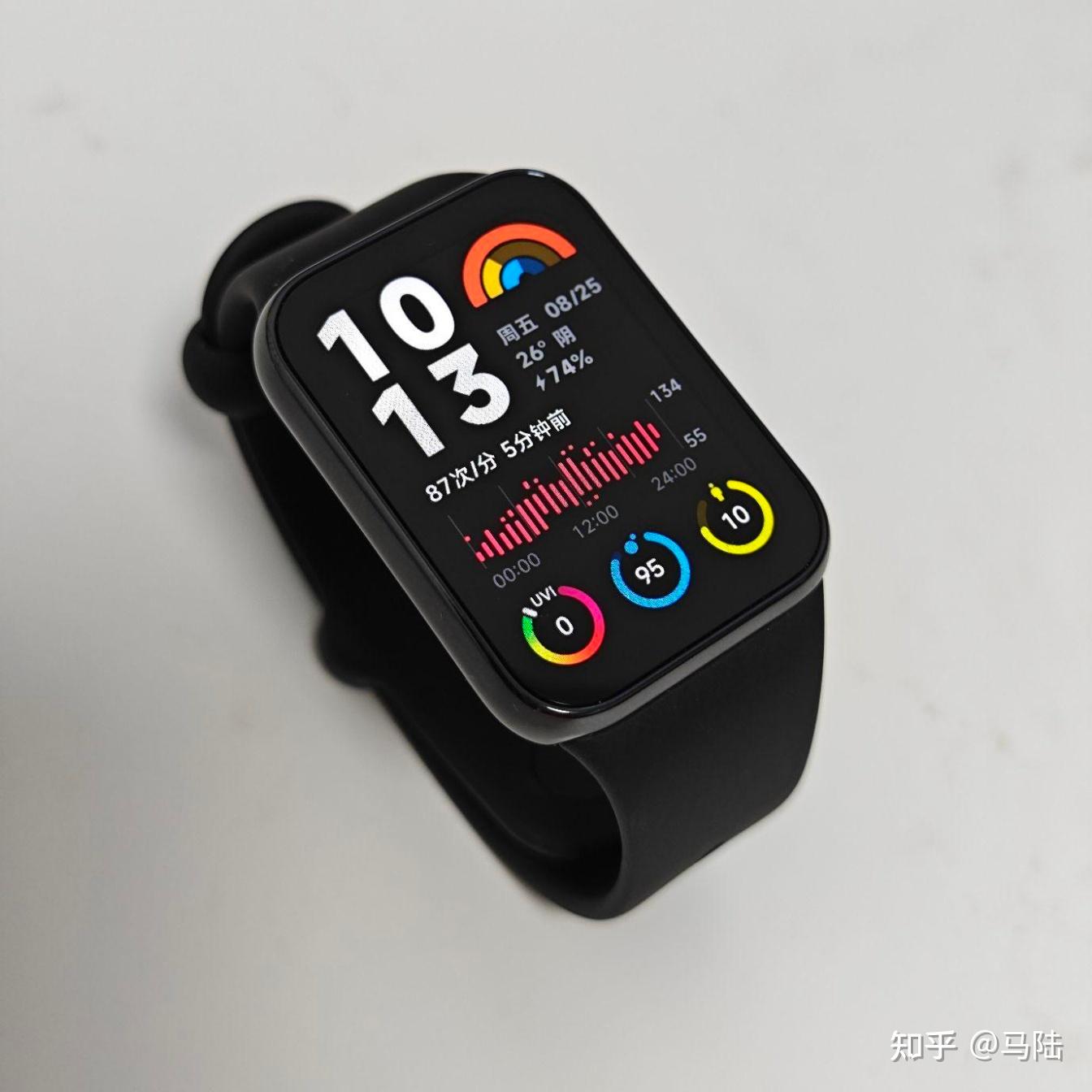 左:华为手表fit2 右:小米手环8pro一款最像手表的手环