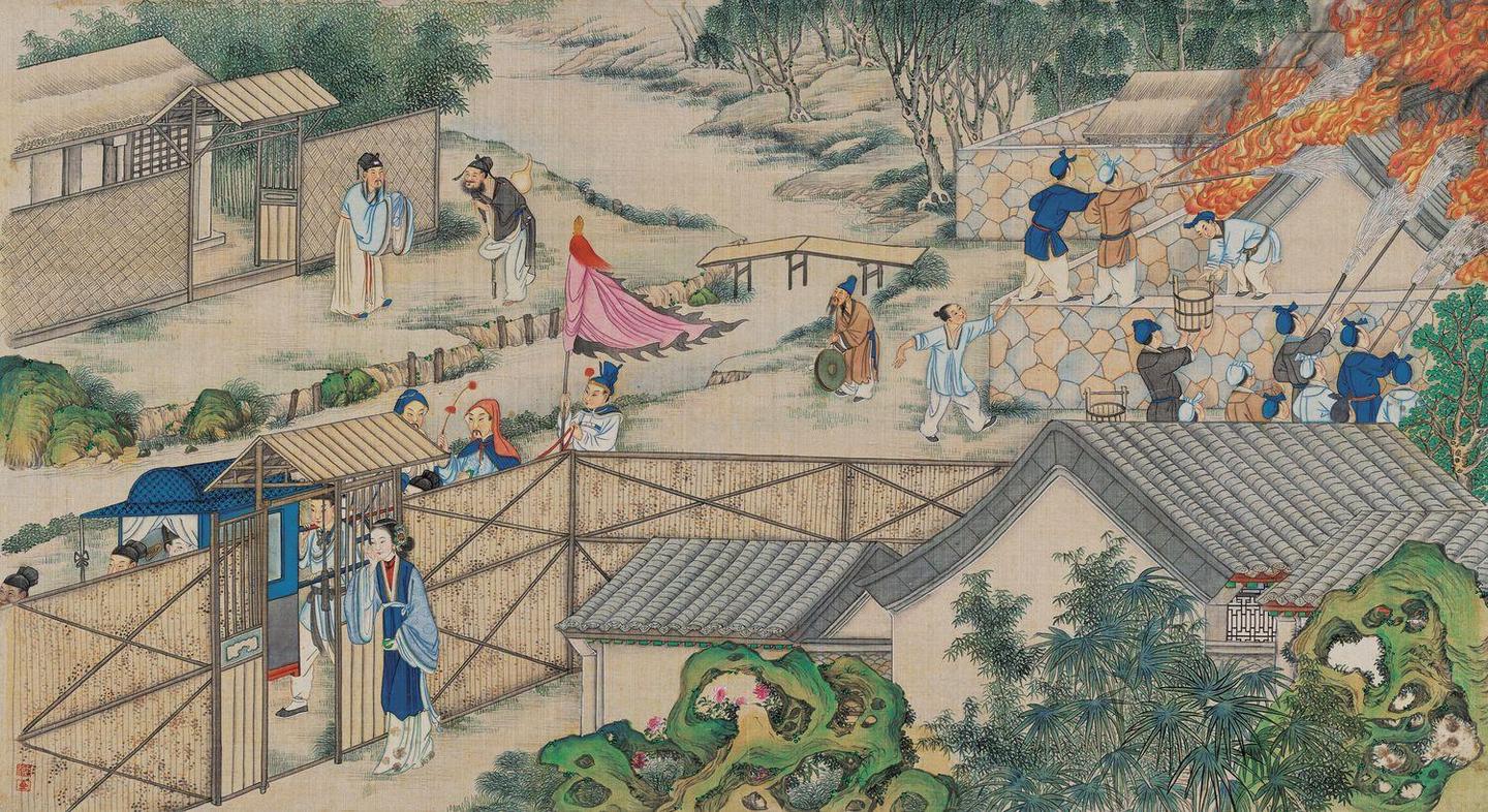 清代孙温《红楼梦》工笔彩绘图册(1) - 知乎
