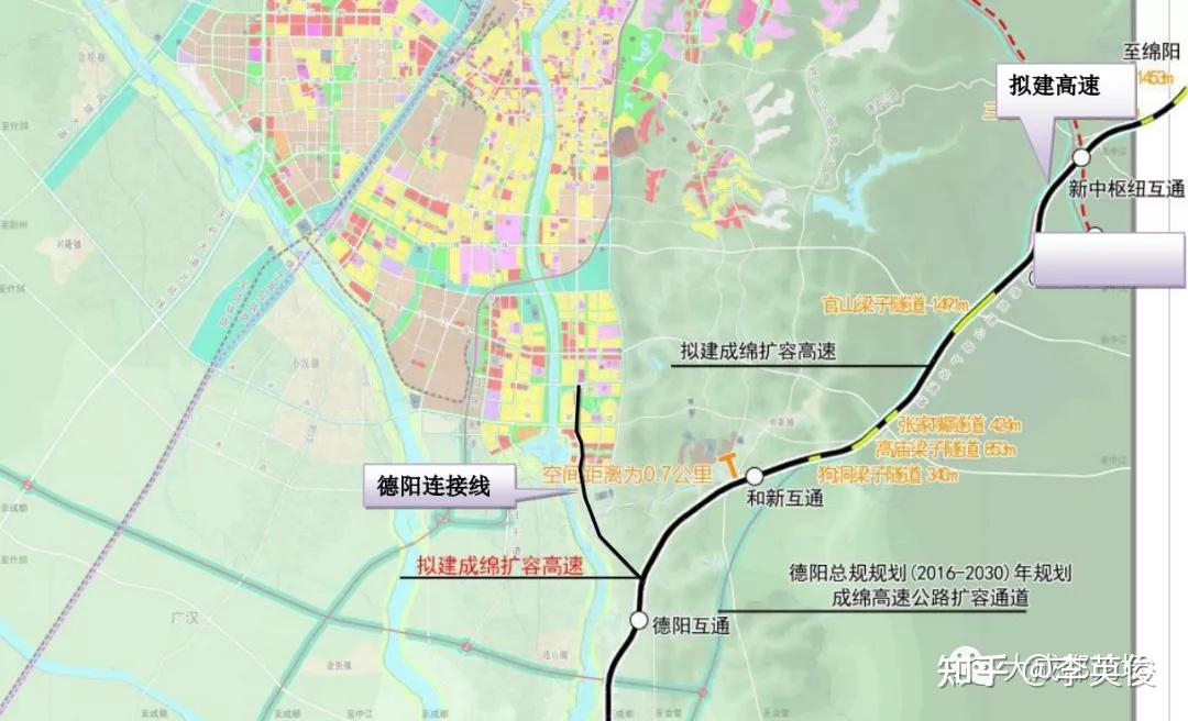 调整后的g5京昆高速公路绵阳至成都段扩容项目详细情况包括立交桥和