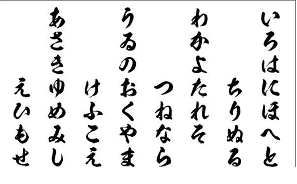 所以可以用这个伊吕波歌,多读几遍,多标注几遍假名,当你能够不仅对于