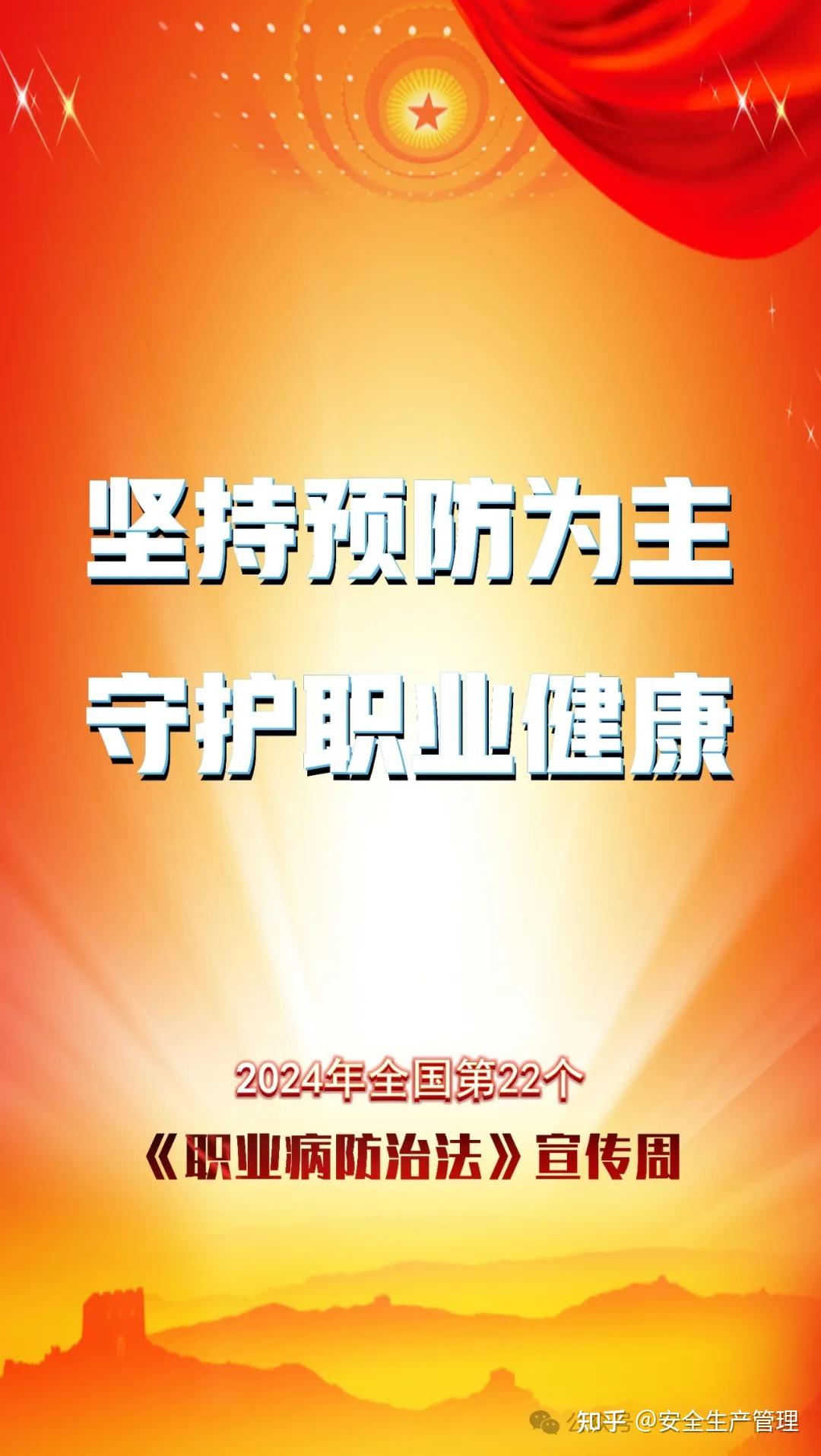 2024年《职业病防治法》宣传周高清海报二