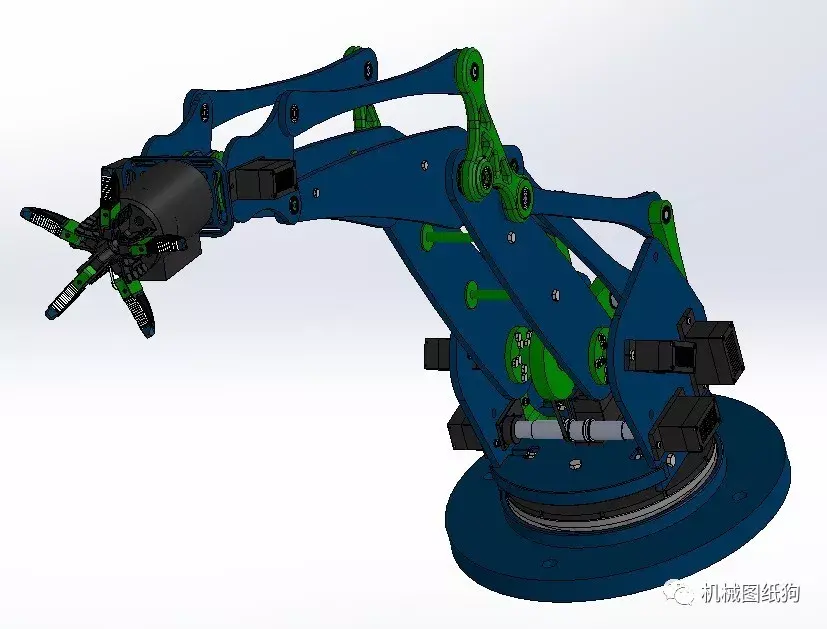 機器人低成本機械臂模型3d圖紙solidworks設計附stpigs