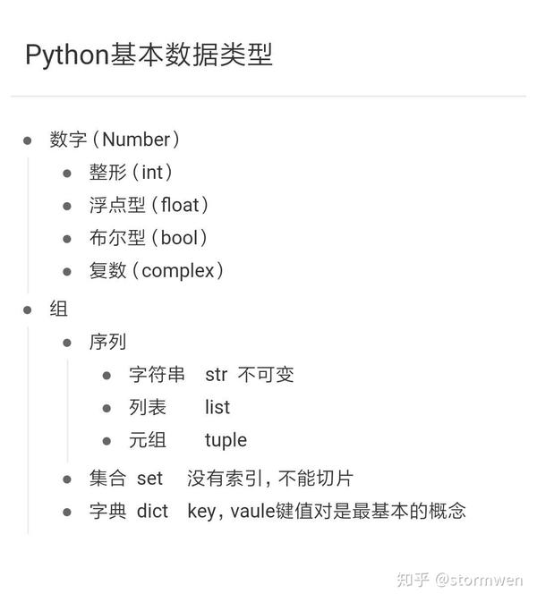 Python数据类型分为 Python数据类型有哪些 Python数据类型包括哪三种