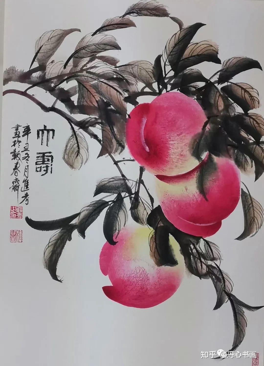 气息浓厚,古朴飘逸|寿桃画家贾进考