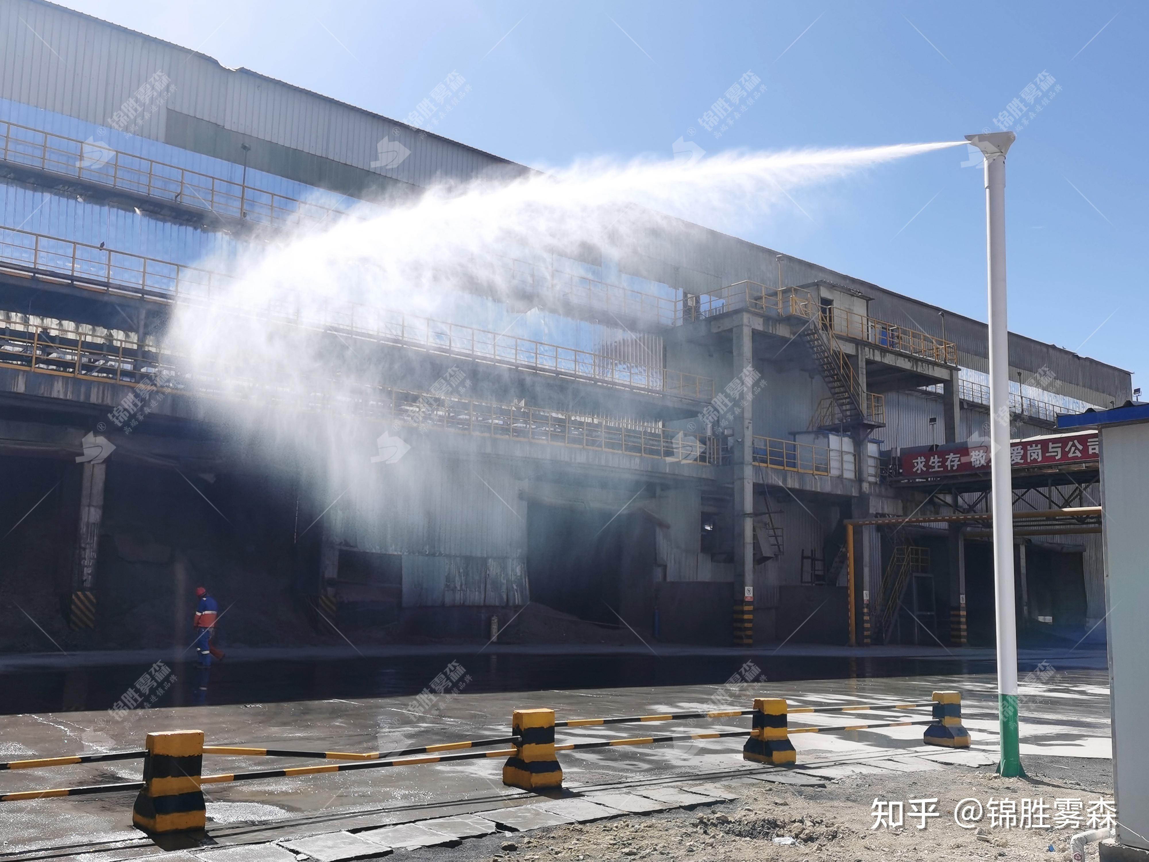 高压喷雾降尘应对砂石厂煤矿厂空气污染有效粉尘治理成都锦胜雾森环保