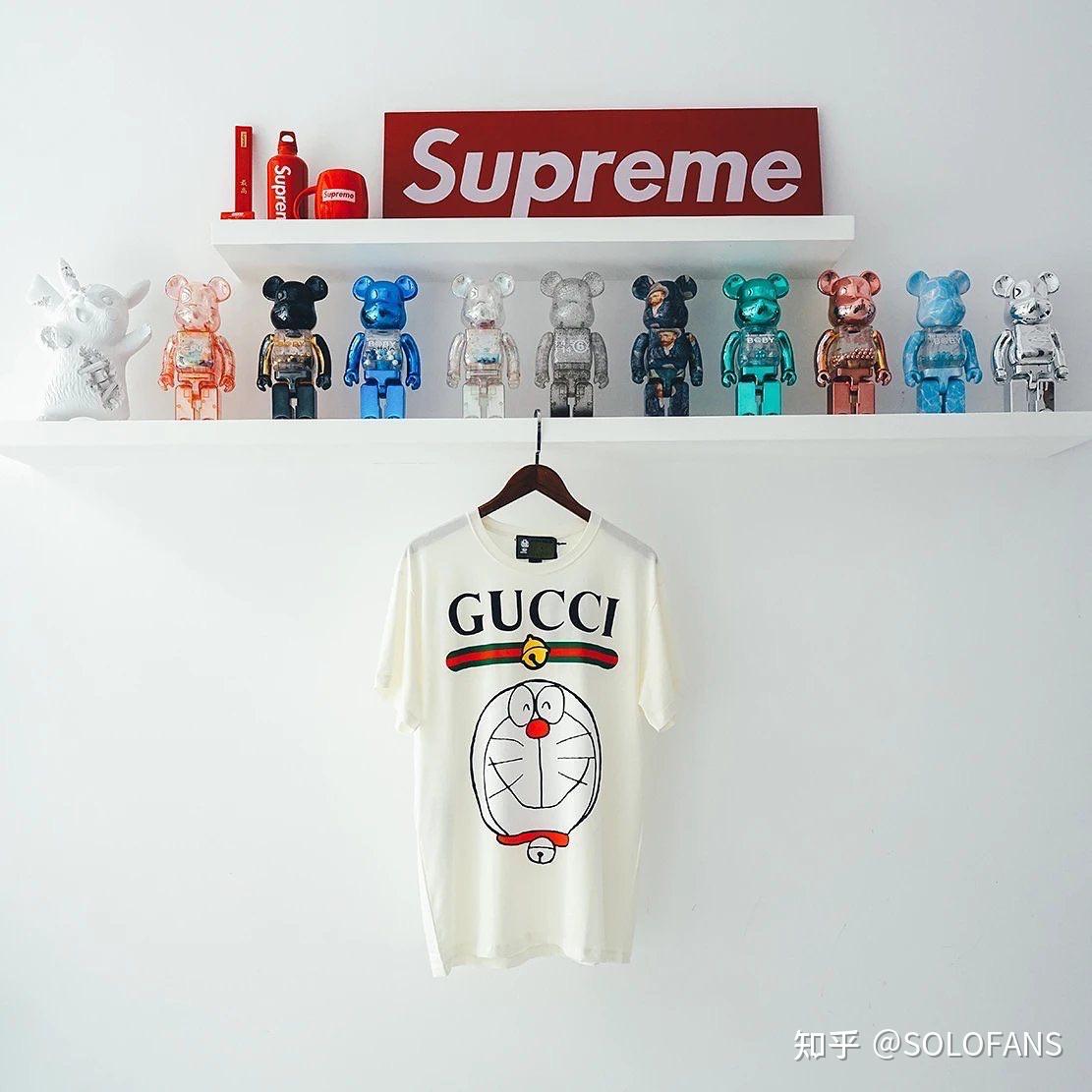 gucci大头叮当猫杏色短袖t恤