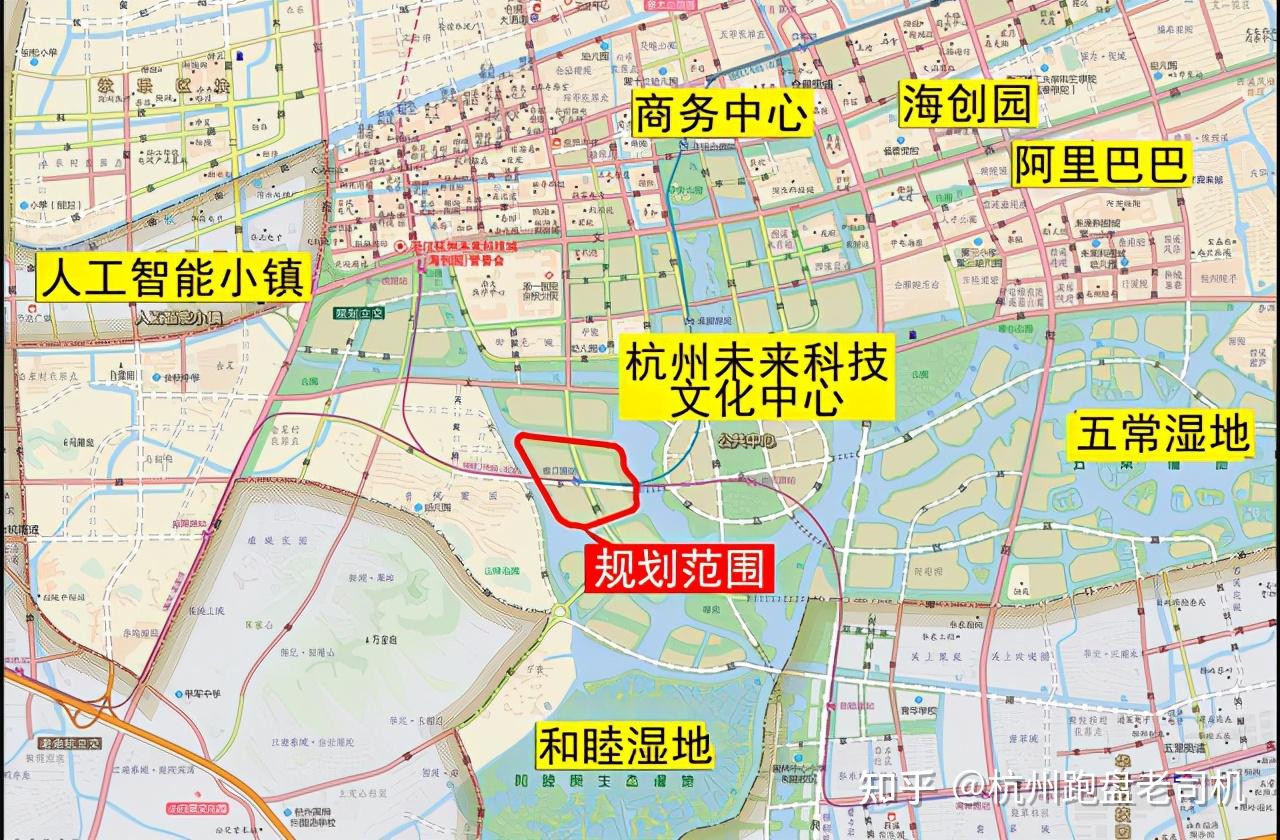杭州未来科技城三站换乘综合体项目地块,总占地285.