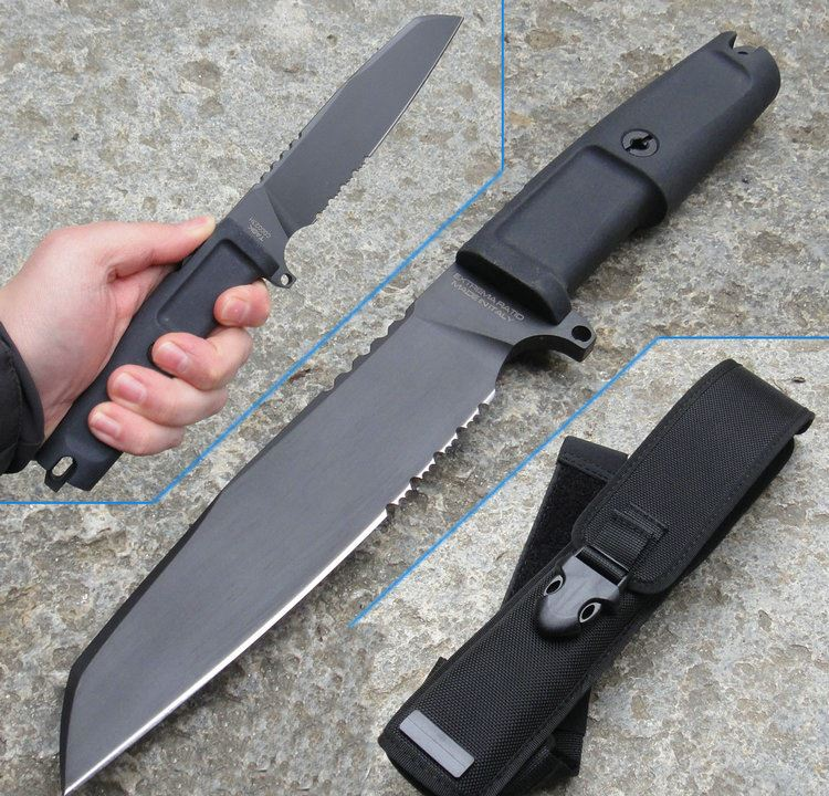 意大利极端武力task标准版黑色涂层半齿刃直刀