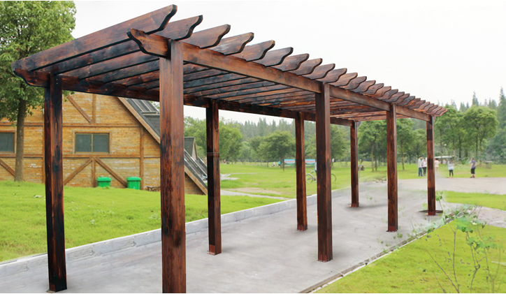 上海南旗高端防腐木花架定制