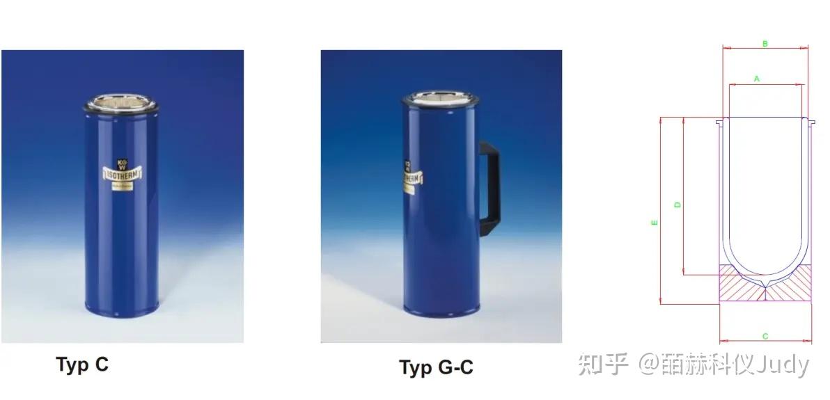 kgw-isotherm 圆柱形杜瓦瓶 Typ C,Typ G-C 液氮罐 Typ KF冷阱 - 知乎