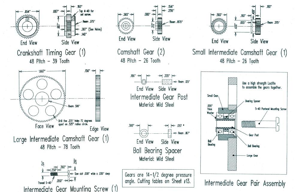 微型水冷v4发动机模型图纸 世界最小4缸引擎设计pdf图档