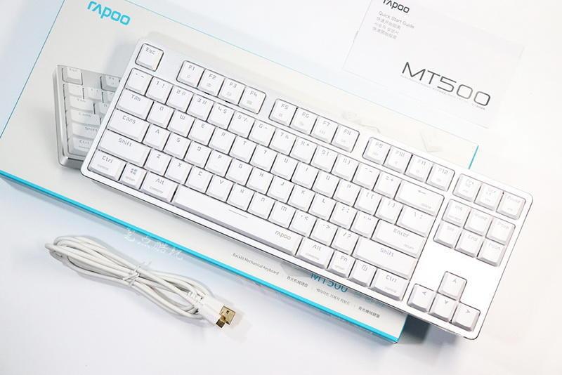 白颜如玉薄轴静心雷柏mt500背光机械键盘体验