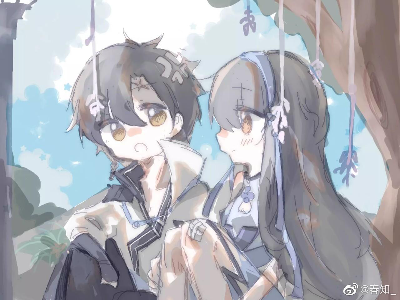 有没有东方曜和西施的动漫情头?