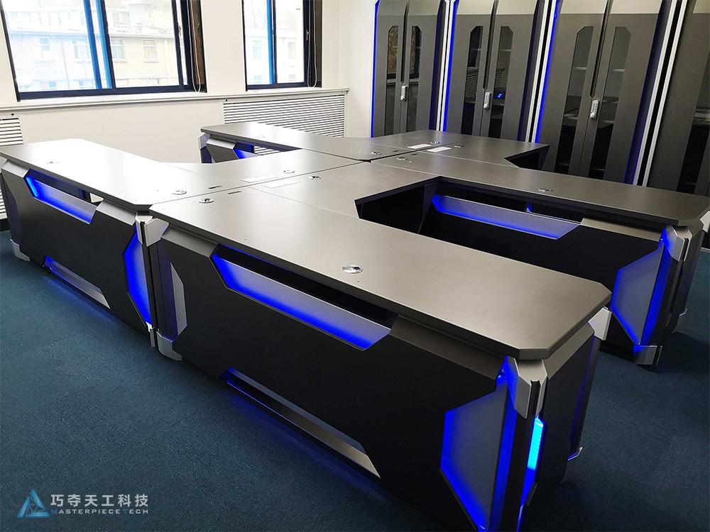 某局经侦中心巧夺天工科技科技感控制台操作台实景案例十七