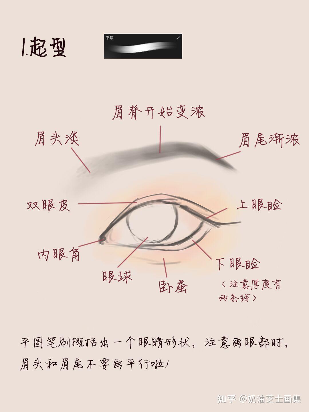 保姆级眼睛眉毛教程五步画出绝美梦幻眼