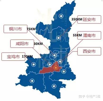 位置示意图我们今天主要来看看陕西北部的咸阳,宝鸡,铜川,延安,渭南这