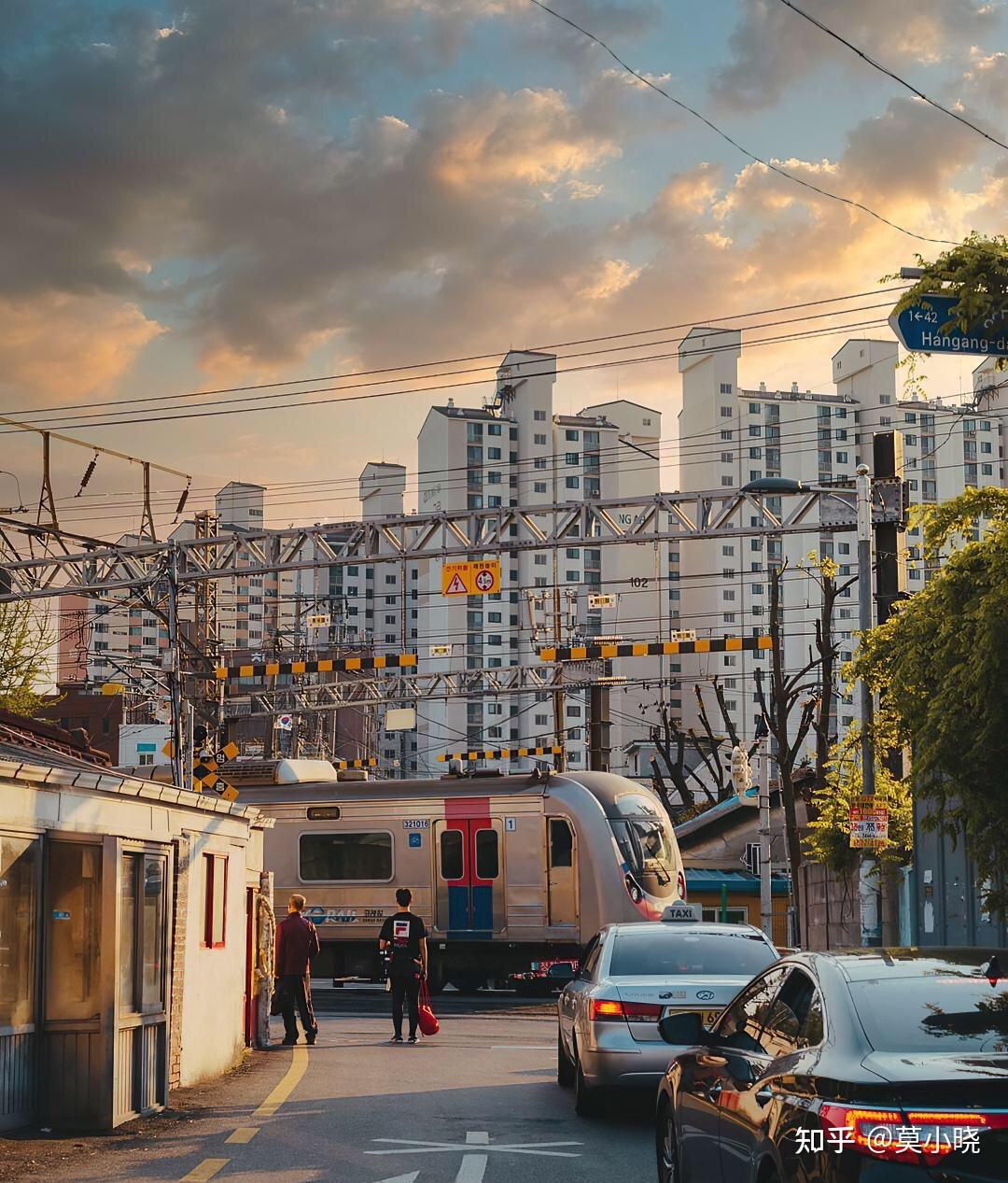 韩系街道背景图图片