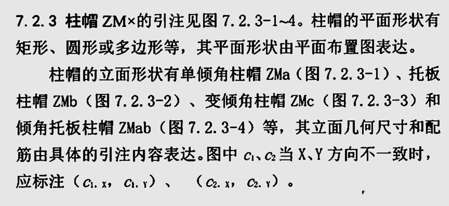 柱帽的代號為:zm,1,識圖下面我們看看16g圖集給出的規定標註與標準