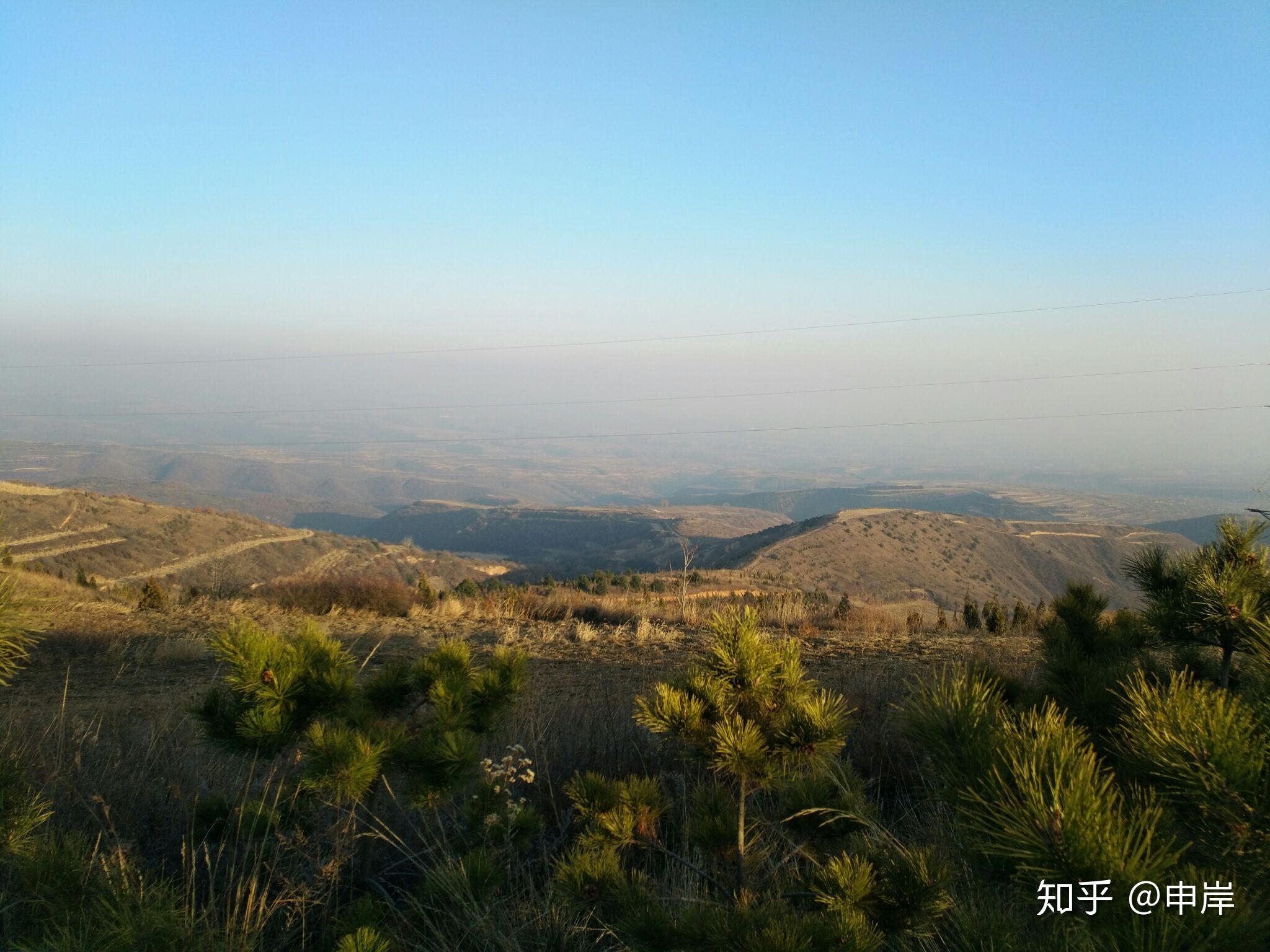 延安黃龍山的黃昏