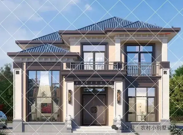 五一假期返乡自建房热潮！这22款二层新中式别墅自建房非常棒！ - 知乎