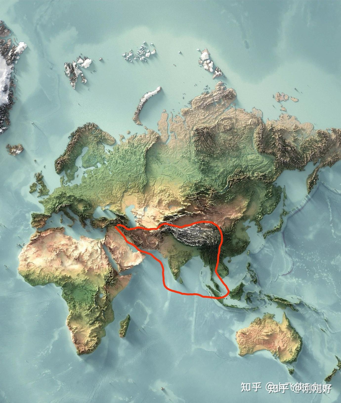 从地球上画出1000万平方公里的版图作为一个国家，从地理上怎么画才是最有利的？