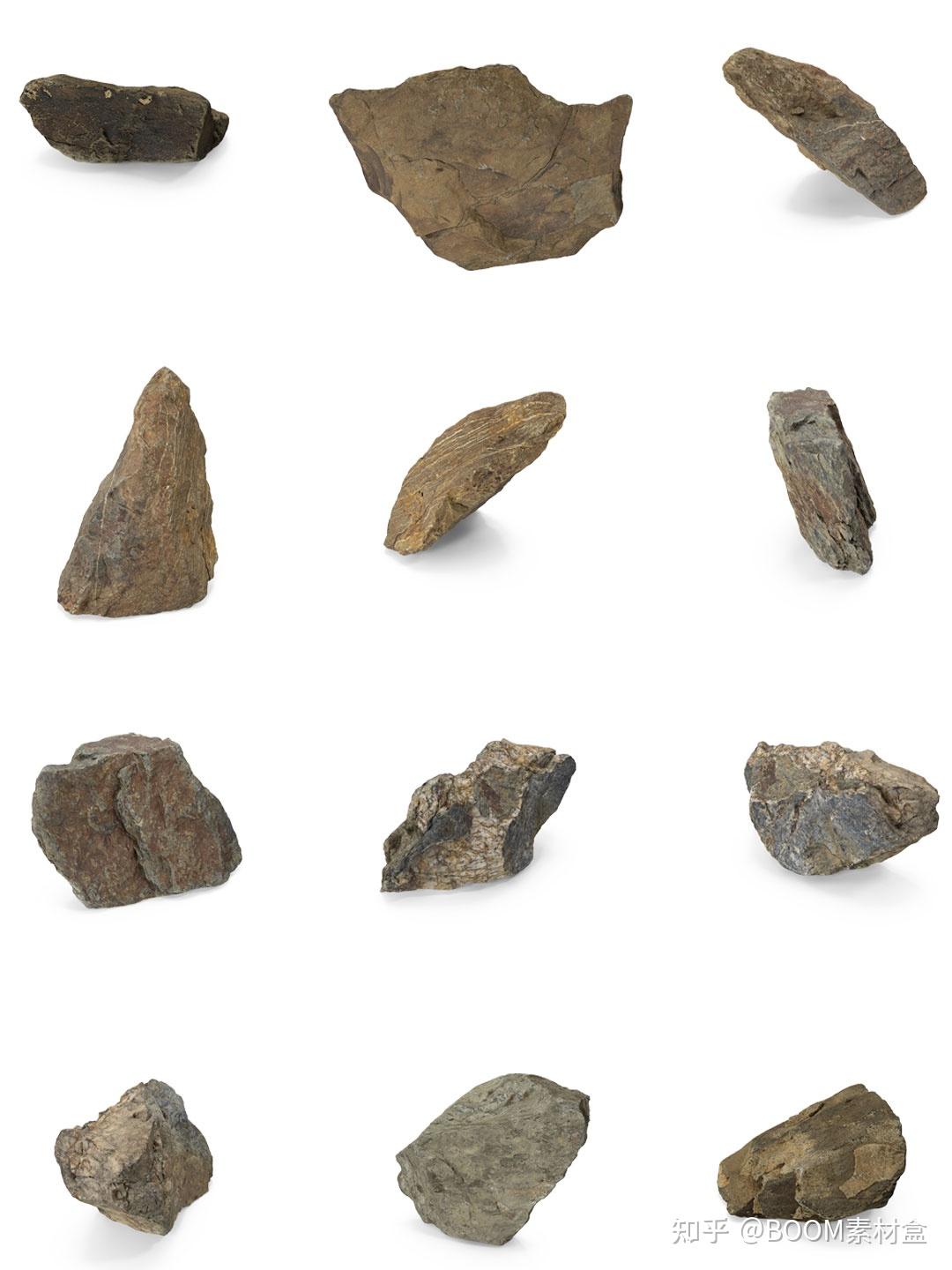 分享丨岩石石块石头自然真实场景装饰后期合成png免扣免抠图片psd素材