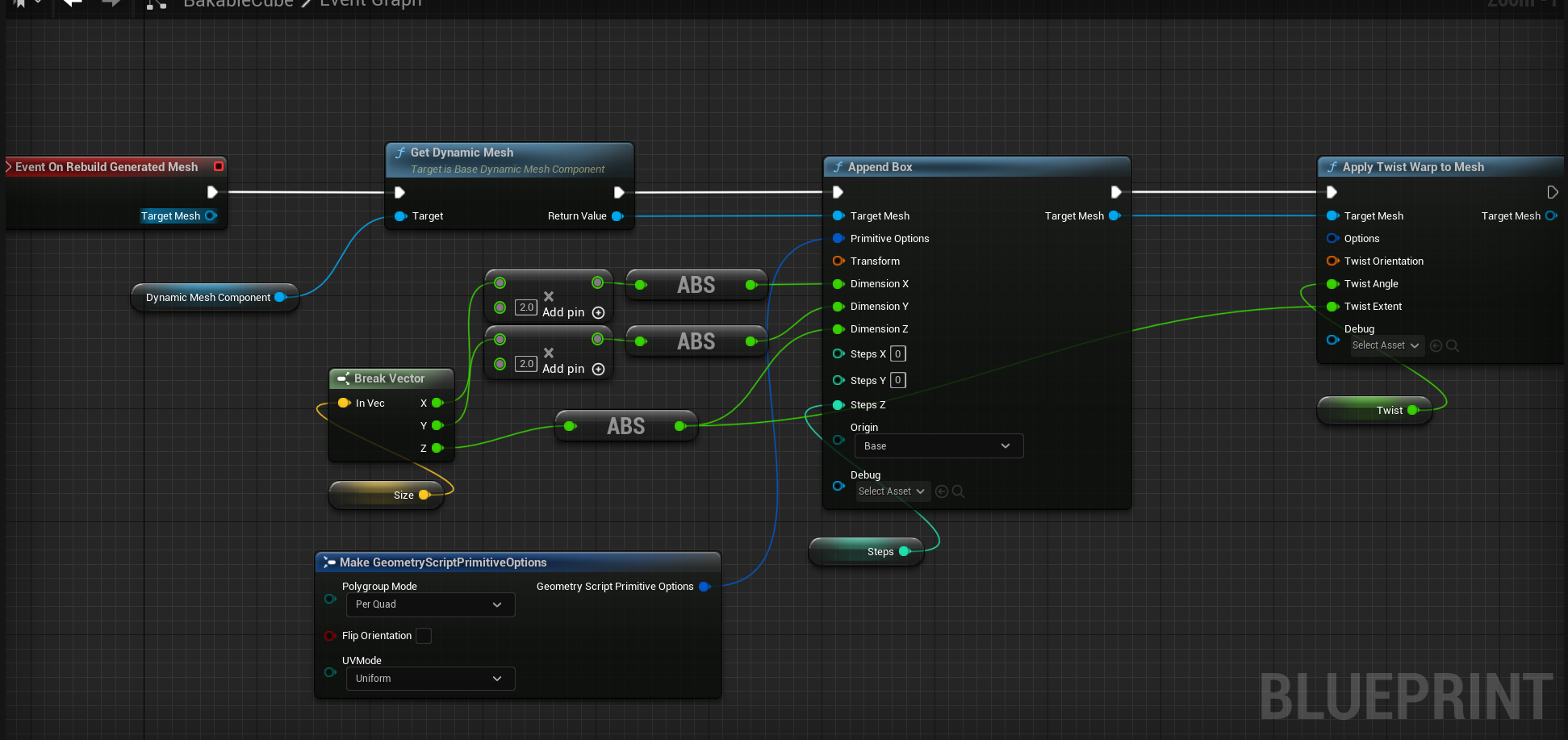 ue5程序化生成dynamicmesh初探