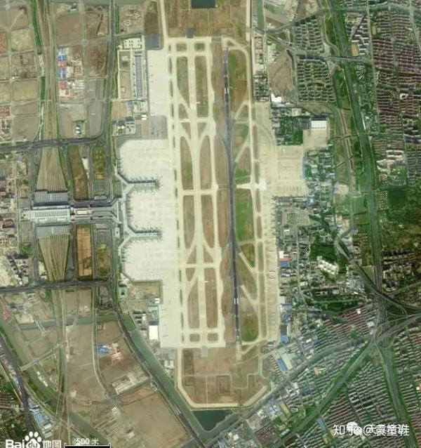 虹桥机场跑道图图片
