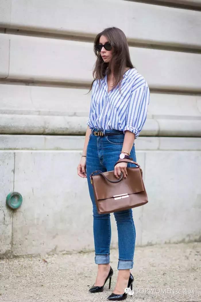 高腰牛仔裤帮你告别“圆柱民”