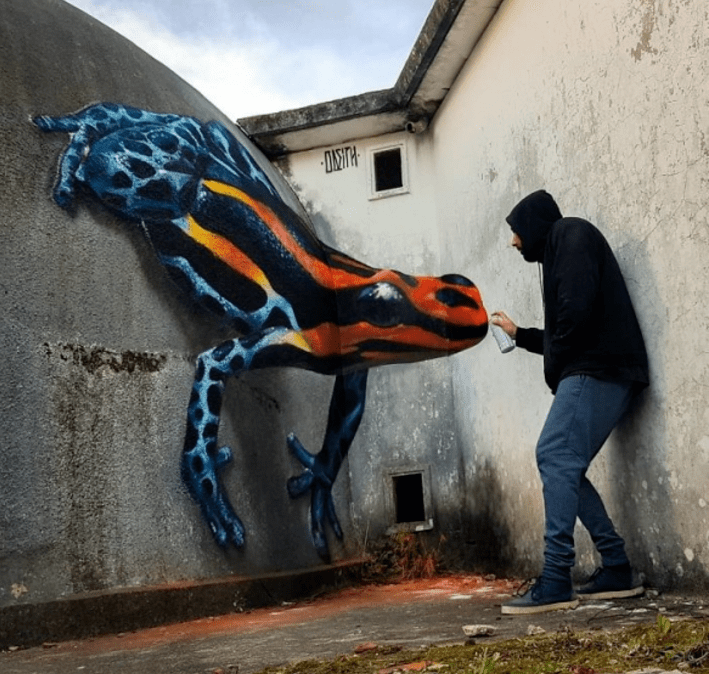 街头艺术大神将涂鸦玩到极致3d透视逼真吓坏路人绝对让你大吃一惊