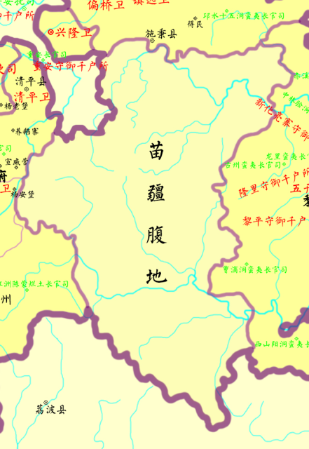 宁南左侯明朝行政系列图上