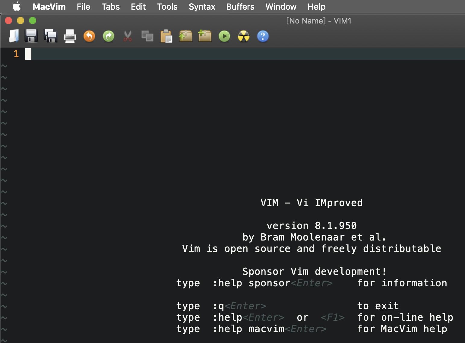mac terminal vim commands