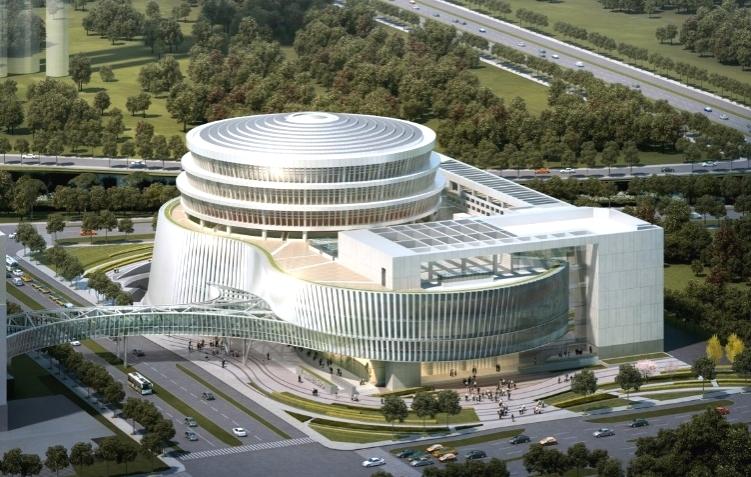 与中国科技馆通过连桥实现空间贯通,总建筑面积62640m2,内设中国科学