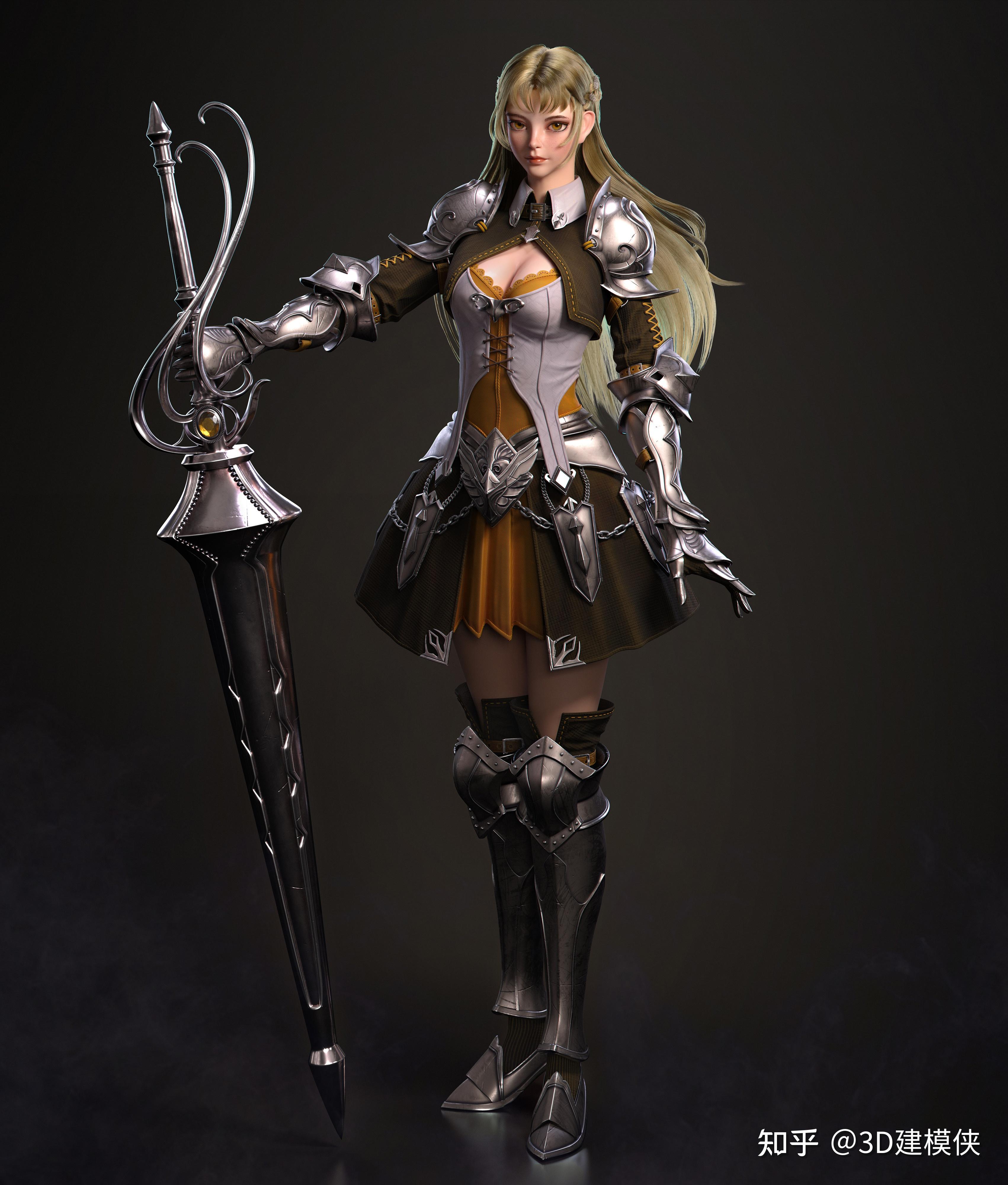 高水平的一组3d动漫人物建模作品造型功底强悍非常值得一看