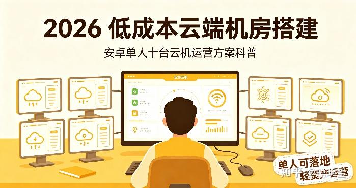 2026低成本云端机房搭建 安卓单人十台云机运营方案科普