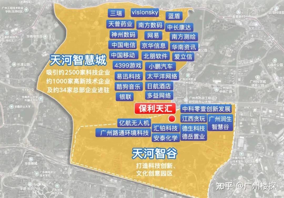 天河中央商务区 广州国际金融城是中央商务核;智慧城 智谷是中央科创
