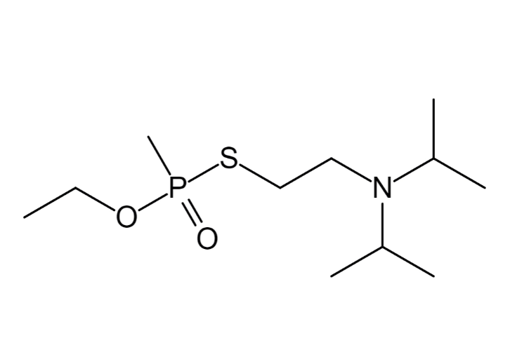 vx神经毒素的致死量为10mg,一小滴vx液体滴到皮肤,就会导致死亡.4.