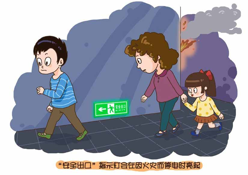 避难走道内应设置消火栓,消防应急照明,应急广播和消防专线电话.